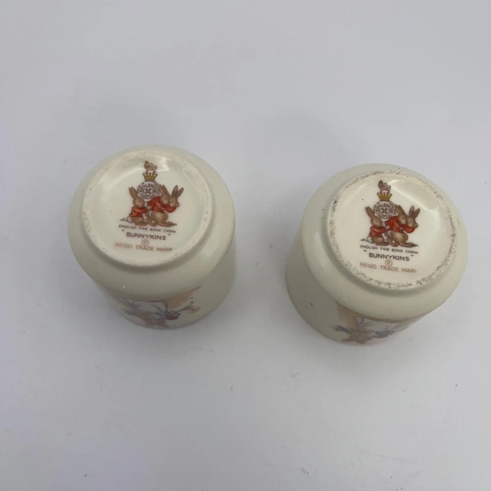 Royal Doulton Bunnykins 7 Pc‎ Lot Plates Cups Mug Coin Bank Vintage